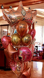 Rose Gold Crown Queen Balloon Bouquet