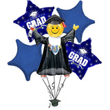 Congratulation Grad Happy Face Balloon Bouquet