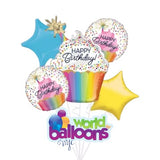 Cupcake Happy Birthday Balloon Bouquet