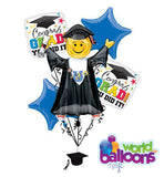 Grad Good Luck Balloon Bouquet 7pcs