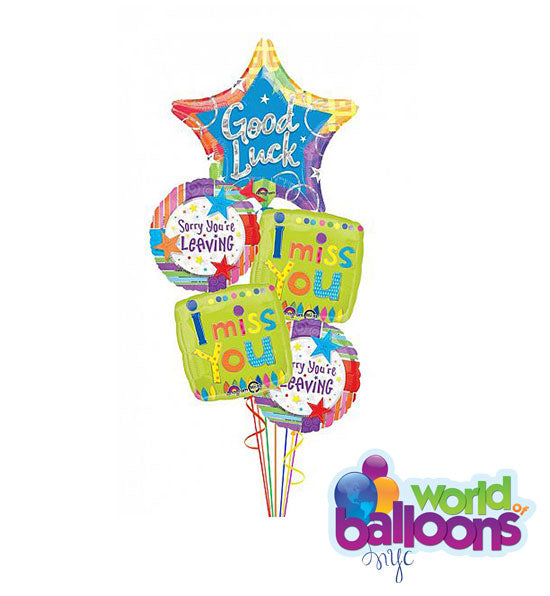 Good Luck-Miss You Balloon Bouquet