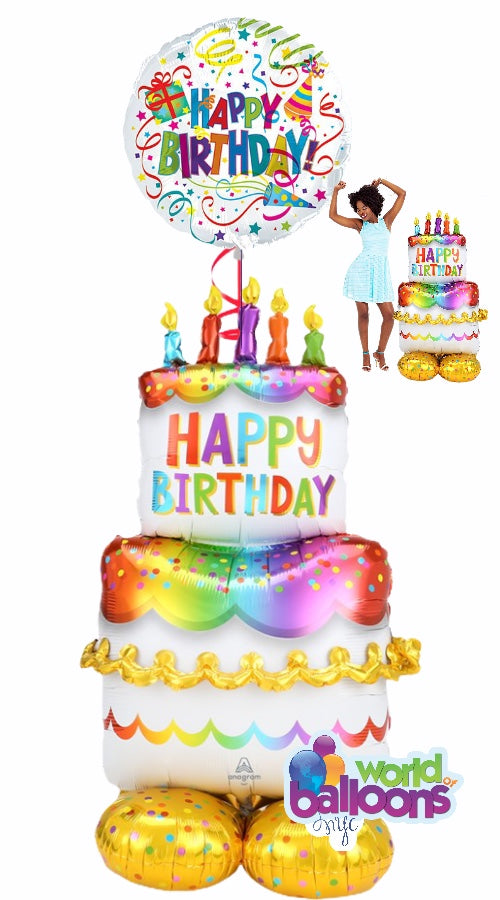 29″ Standups Birthday Cake – Air Fill – Balloon Warehouse™