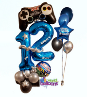 Custom Age Balloon Bouquet Celebration Two Numbers (10-99)
