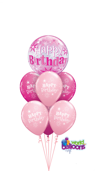 Bubble Happy Birthday Balloon Bouquet