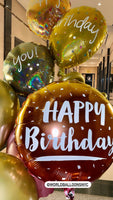 40″ Glitter Holographic Happy Birthday Balloon Bouquet 13pcs
