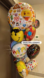 Happy Bday Emoji Assortment Balloon Bouquet 8pcs