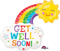 Get Well Soon Rainbow Balloon 7pcs