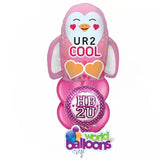 Birthday Pink penguin UR 2 Cool balloon bouquet 8pcs