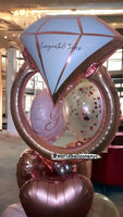 Engagement Ring Rose Gold Balloon Bouquet