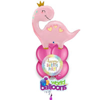 Birthday Pink Dino HBD 7pcs