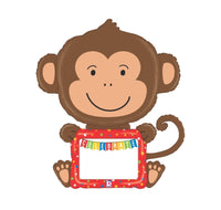 Birthday Monkey Message Balloon Bouquet 7pcs
