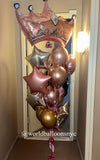 Rose Gold Crown Queen Balloon Bouquet