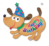 Brown Puppy Birthday 41in Supershape Balloon