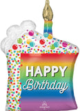 Birthday Cake rainbow Balloon Bouquet Assortment 13pc