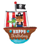 Happy Birthday Pírate Ship bouquet 8pcs