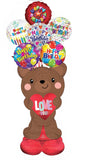 Teddy Bear Balloon Bouquet Love