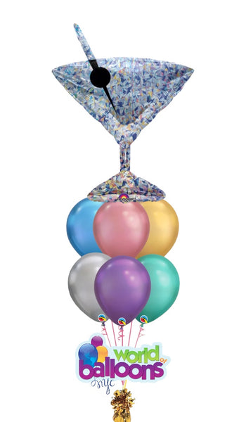 Martini Glass Balloon Bouquet 7pcs