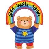 Get Well Rainbow Bear Bouquet 8pcs