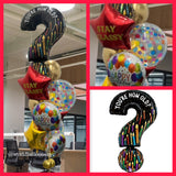 Bday Question mark symbol Balloon Bouquet assortment