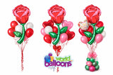 Red Rose Assortment Balloon Bouquet 13 pcs