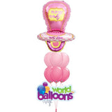 It's A Girl Hebrew Mazel Tov Baby Pacifier Foil Balloon