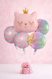 Cat Princess Balloon Bouquet