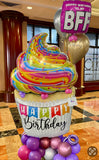 HBD jumbo Cake, Gift Balloon or Cupcake (53in  Mylar)