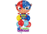 Birthday Super Hero Boy balloon bouquet 7pcs