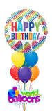 Happy Birthday Assortment Jumbo Balloon Bouquet 7pc