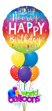 Hip Hip Hooray HBD Jumbo Balloon Bouquet 7pcs