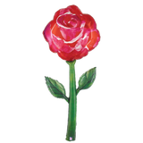 Red Rose 64" Foil Balloon