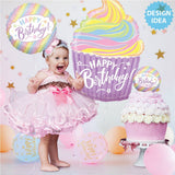 HBD Cupcake Pastel Bouquet
