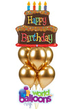 Chocolate Birthday Cake balloon bouquet
