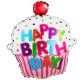 Cupcake Happy Birthday Balloon Bouquet