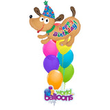 Brown Puppy Birthday 41in Supershape Balloon