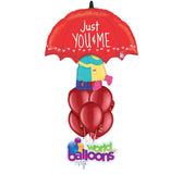 Love just you and me balloon bouquet