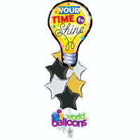 Graduation Time to Shine Balloon Bouquet 7Pcs