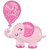 Baby Girl Pink Elephant Balloon