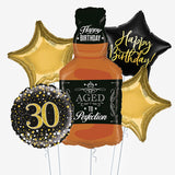 Aged to perfection bottle balloon bouquet