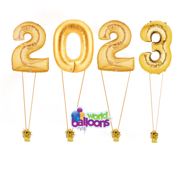 2023 Jumbo Number Balloon Bouquet