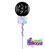 Gender Reveal Confetti Balloon black jumbo balloon