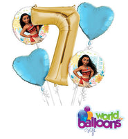 Moana Jumbo number Balloon Bouquet