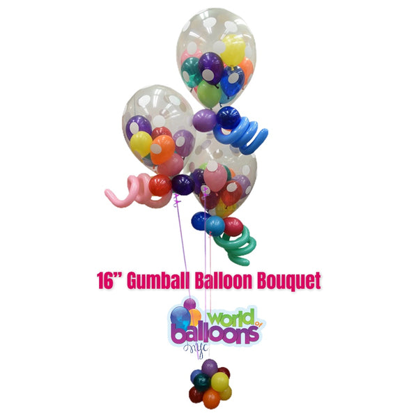 16" Gumball Balloon Bouquet (3 Ballons)