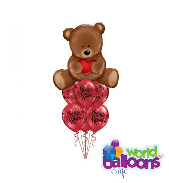 Teddy Bear AirLoonz Get Well Bouquet(2 Balloons) - Balloon