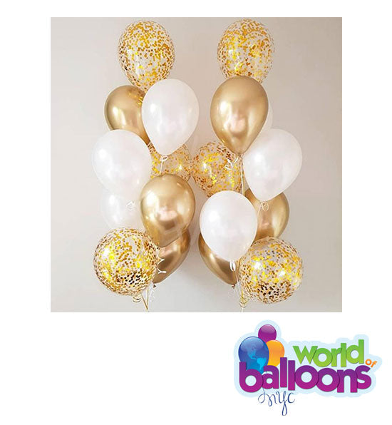 Gold Confetti Balloon Bouquet