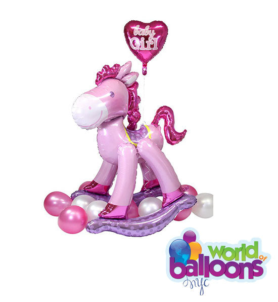 Baby girl/Rocking Horse It's a Girl 50” Airwalker Balloon