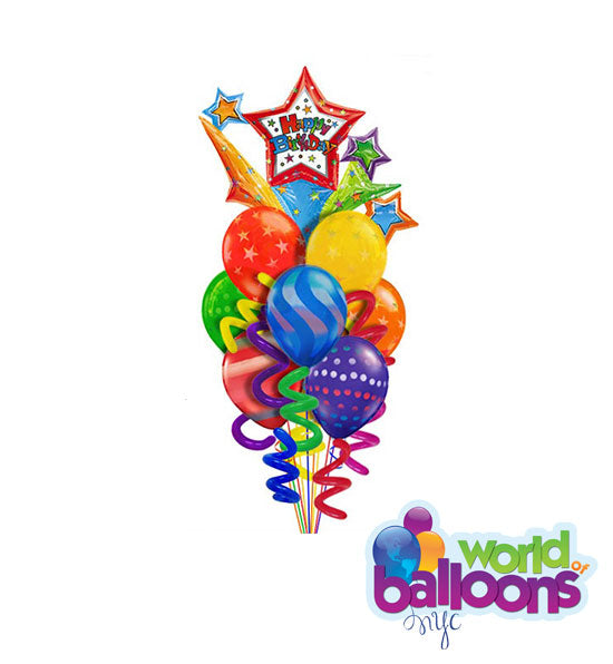 Twisty Colorful  Jumbo Balloon Bouquet