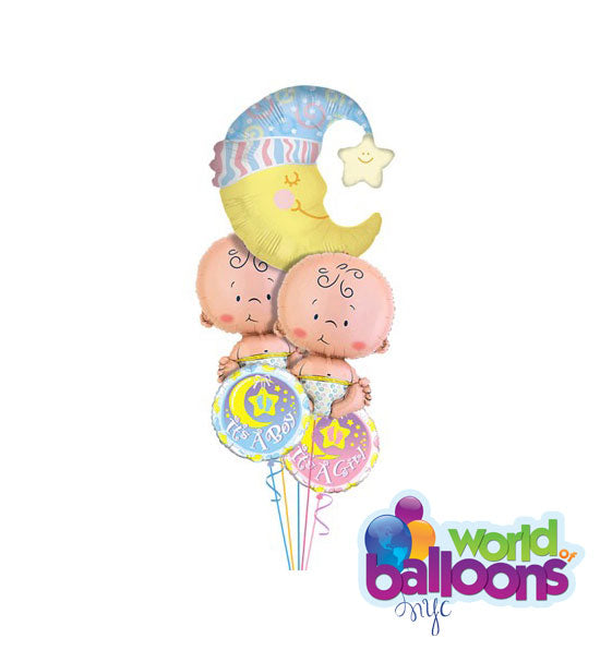 Twin Baby Balloon Bouquet assortment