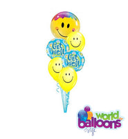 Happy Face Get Well Balloon Bouquet