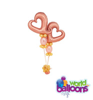 Jumbo Rose Gold Chain of heart Balloon Bouquet